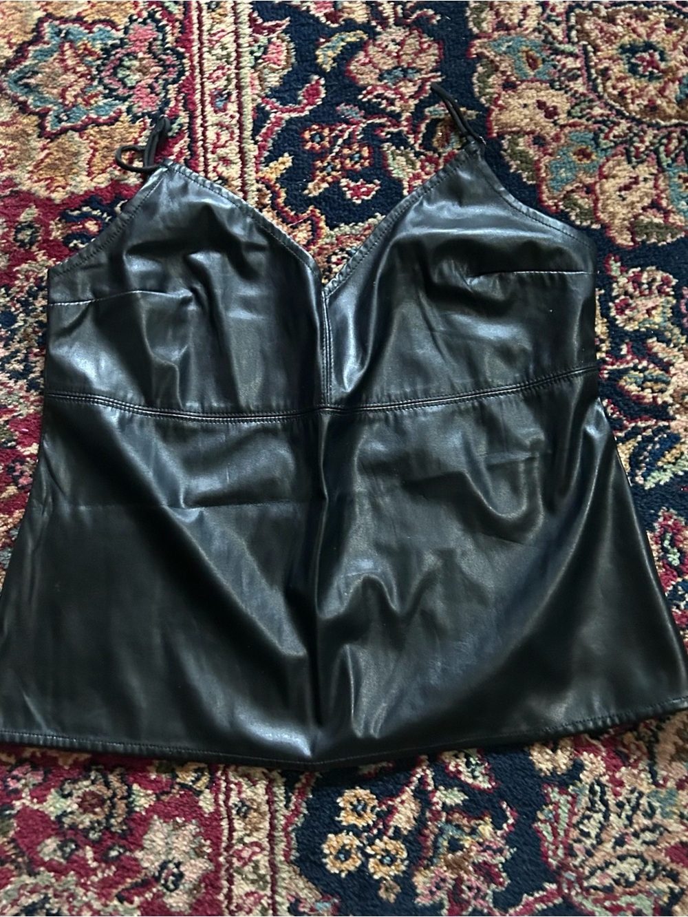 Abercrombie & Fitch Black Faux Leather Camisole
